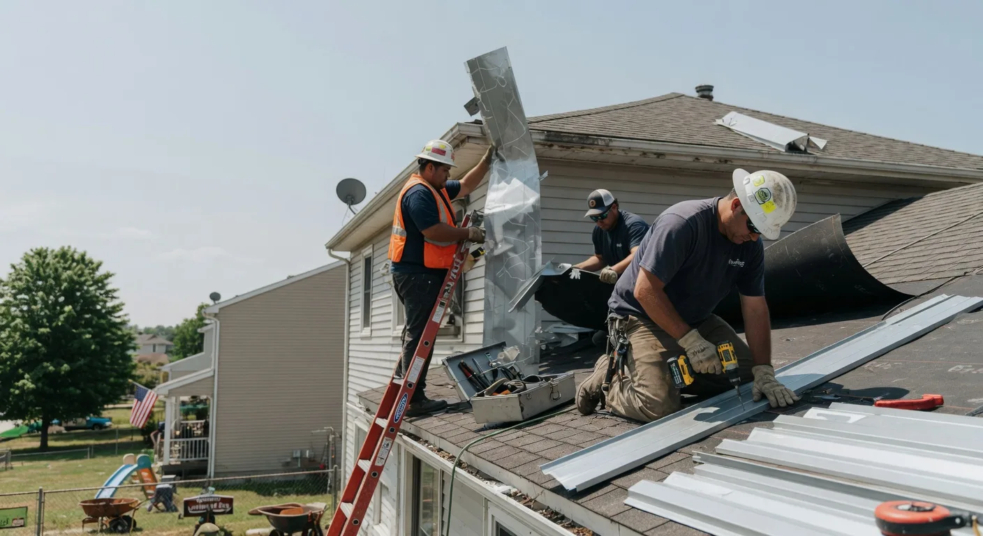 Storm Damage Metal Roof Repair in Stockport, OH